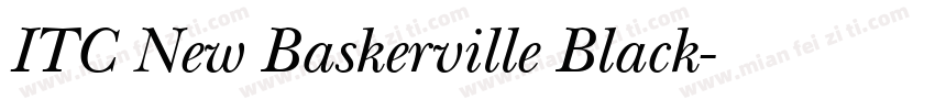 ITC New Baskerville Black字体转换